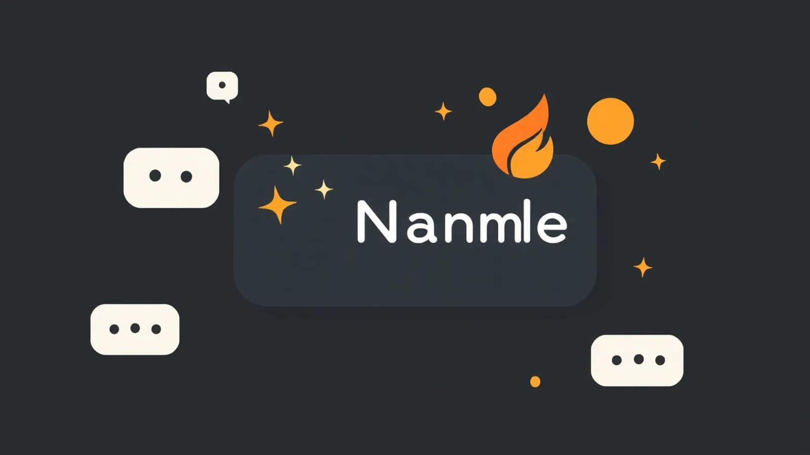 Phone contact card with a playful nickname and a list of generated name ideas next to it