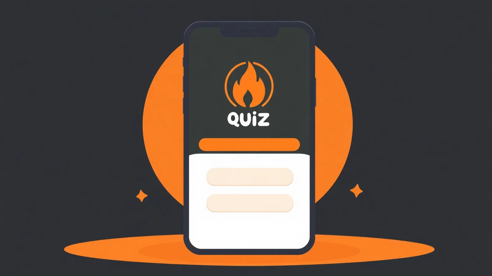 Phone showing a rizz quiz question with five answer options and a result card