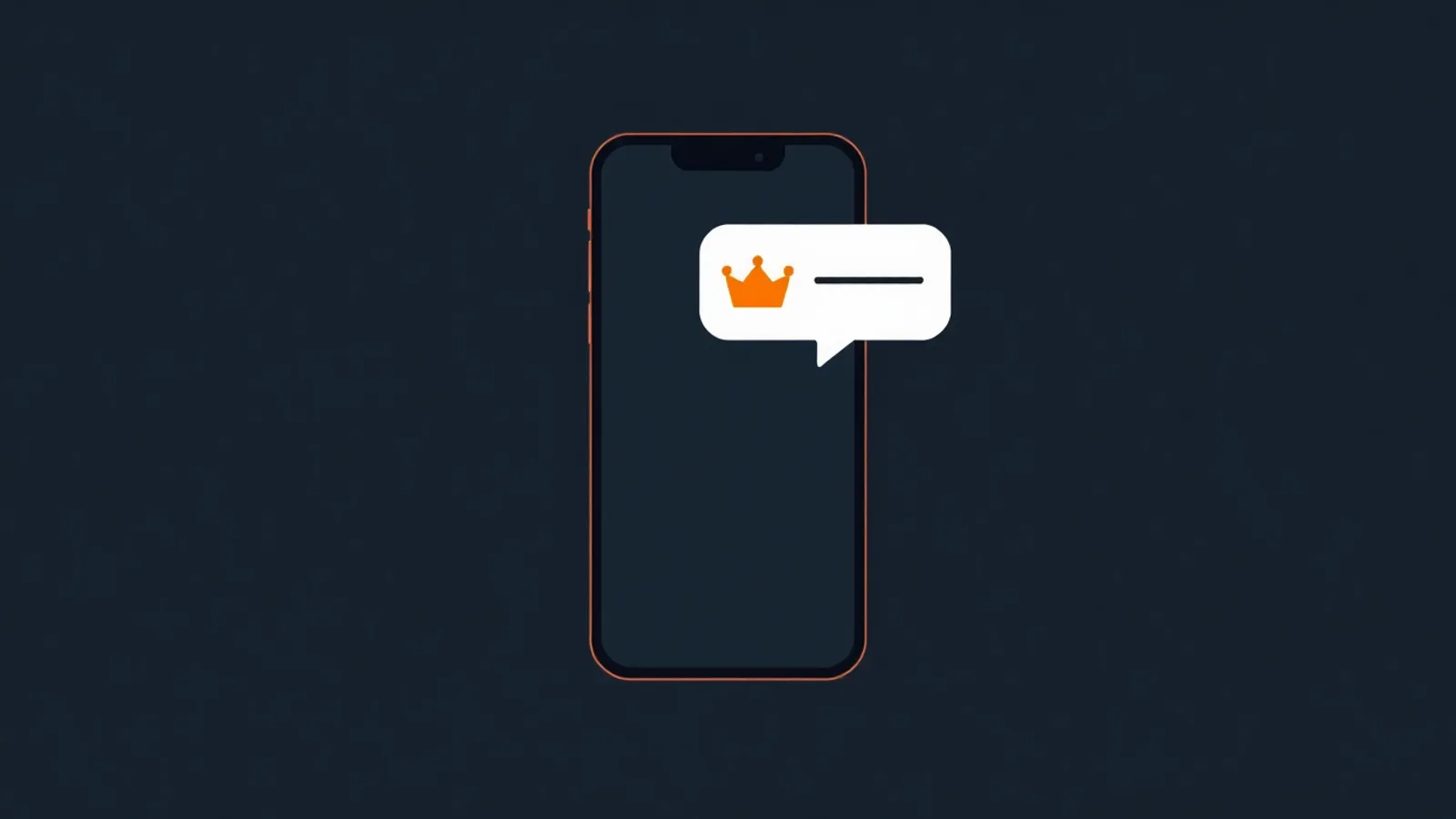Phone screen with a confident text conversation and a small spark between the bubbles